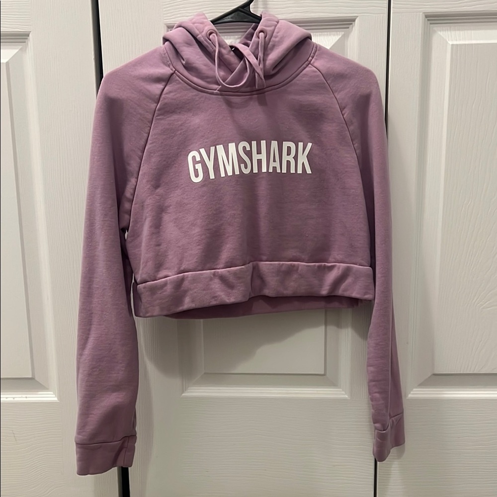 Gymshark Purple Cropped Long Sleeve Hoodie